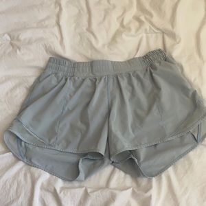 Lululemon ,size 10 ,ice blue, low rise ,length 4”,  Hottie hots